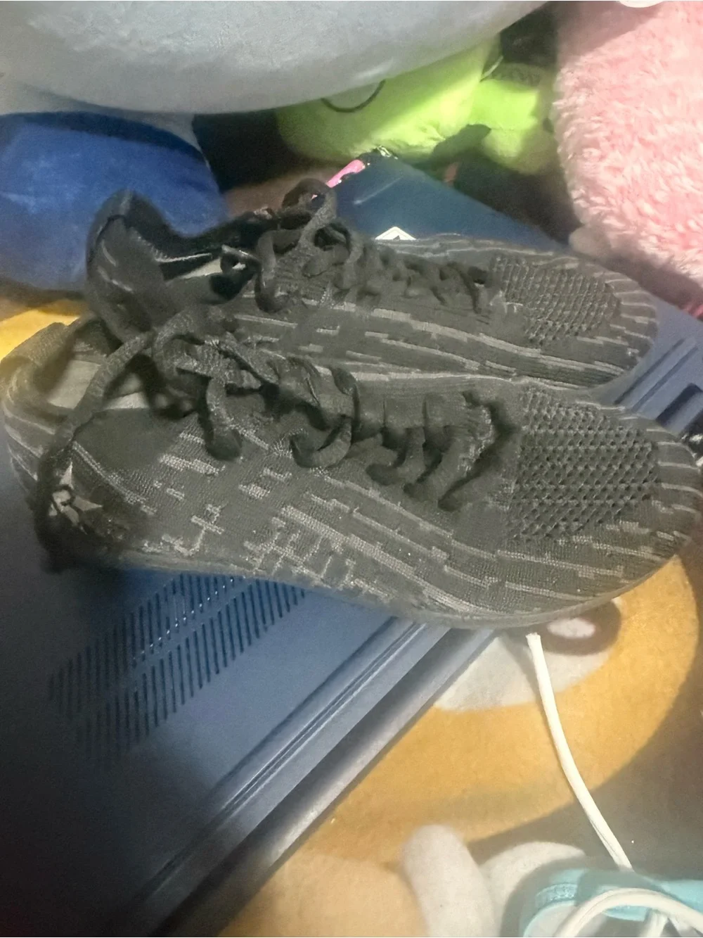 Kids Black Athletic Lace-Up Sneakers